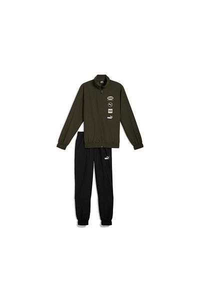 Puma Dark Olive Woven Graphic Suit