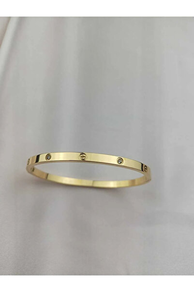 Çelik KADIN 316L KELEPÇELİ BİLEKLİK ZİRKON TAŞLI İNCE MODEL