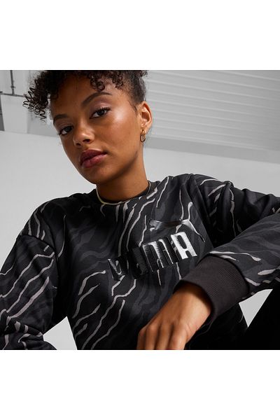Puma Puma Ess+ Animal Aop Crew Fl - Black