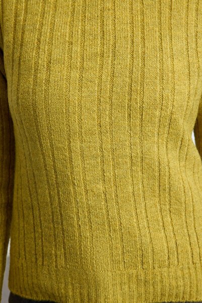 Trendyol Collection Green Soft Textured Stand Collar Knitwear Sweater Tedaw25Kz00041