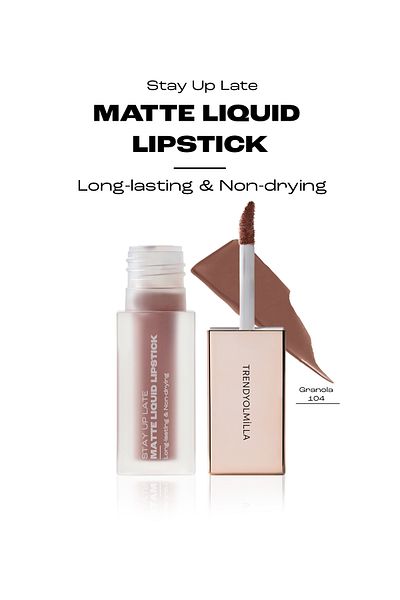 Trendyolmilla Beauty 8 Stunden lang anhaltender flüssiger, matter Lippenstift Granola – nicht trocknende Lippen, TKZAW25RJ00000