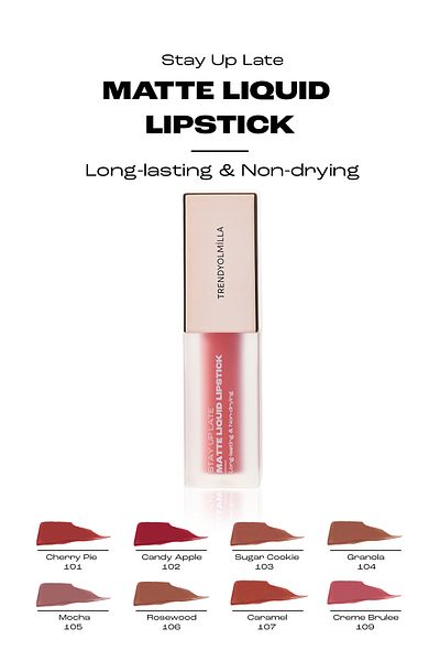 Trendyolmilla Beauty 8 Stunden lang anhaltender, nicht trocknender, flüssiger, matter Lippenstift Creme Brulee-109 TKZAW25RJ00000