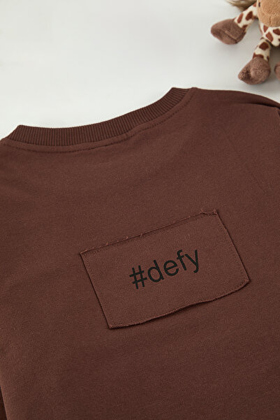 TRENDYOLKIDS Καφέ ανδρικό μονόχρωμο πλεκτό κοστούμι TKDAW25AU00108