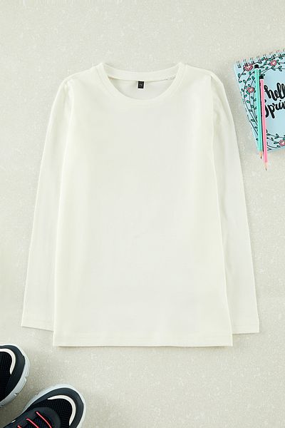 TRENDYOLKIDS طقم علوي محبوك بطبعة Dusty Rose-Ecru TKDAW25AU00136