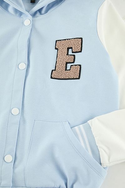 TRENDYOLKIDS Baby Blue színes blokk kötött öltöny lányoknak - TKDAW25AU00026