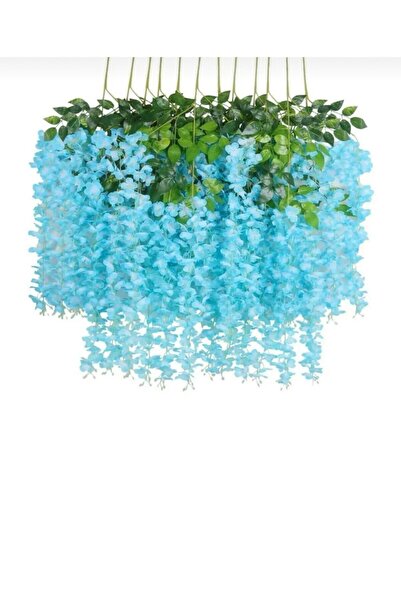 ALSHOP Mavi Yapay Sarkan Akasya Çiçeği 100 Cm 12 Li Paket