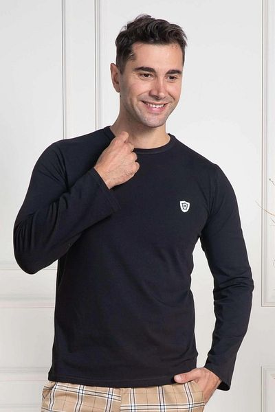 Mecit Pijama 95% βαμβάκι 5% Lycra μακρυμάνικο ανδρικό μπλουζάκι με λαιμόκοψη μεγάλου μεγέθους