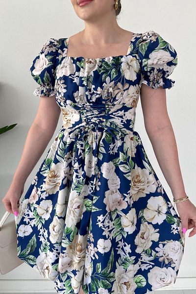 MaziButik Μπλε φόρεμα Gardenia