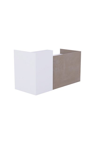Mahmayi Light Concrete-White RD-2 Reception Desk 180 cm
