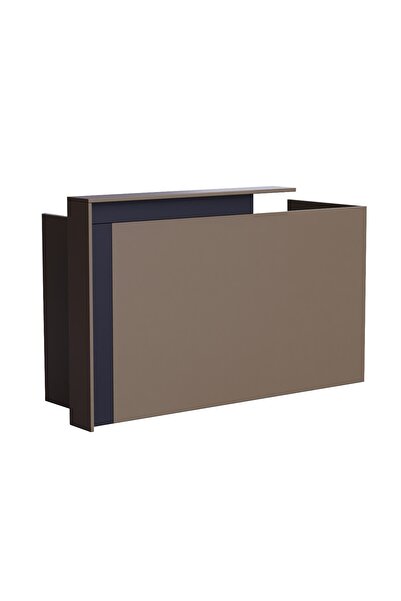 Mahmayi Zelda 26R001 Modern Reception Desk - Truffle Brown