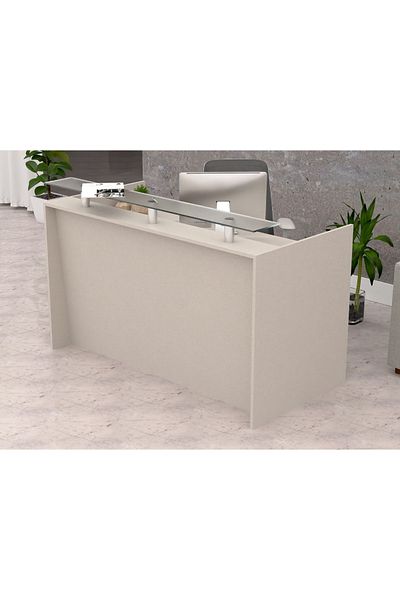 Mahmayi R06 Grey Textile Office Reception Desk - 180cm