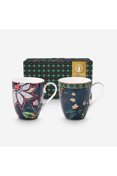 Pip Studio Berry Blues Blue Porcelain Mug Set 350 ml