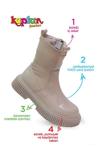 KAPTAN JUNIOR Κοριτσίστικες γούνινες μπότες Poyk 560 - Snow and Boot Size