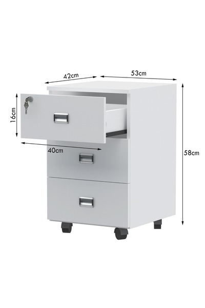 Mahmayi Harrera R06-14 Modern Reception Desk White