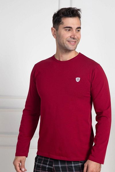 Mecit Pijama 95% βαμβάκι 5% Lycra μακρυμάνικο ανδρικό μπλουζάκι με λαιμόκοψη μεγάλου μεγέθους