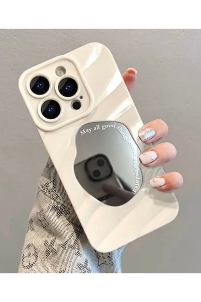 Burroe Atalier حافظة هاتف آيفون 14 بروماكس من السيليكون الناعم مع تفاصيل مرآة...