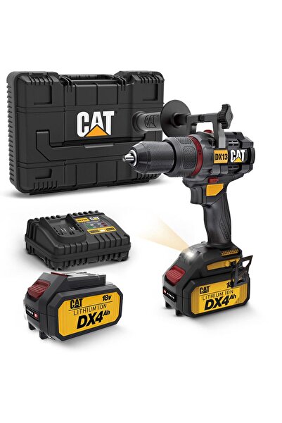 Cat DX13.1 18Volt/4.0Ah Li-ion 80Nm. Çift Akülü Kömürsüz Profesyonel Şarjlı D...