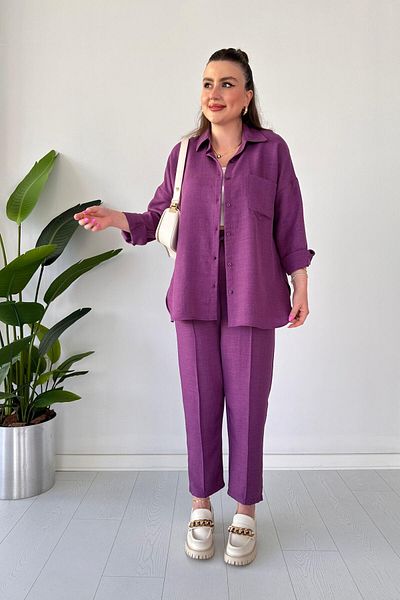 MaziButik Set dublu din in prune