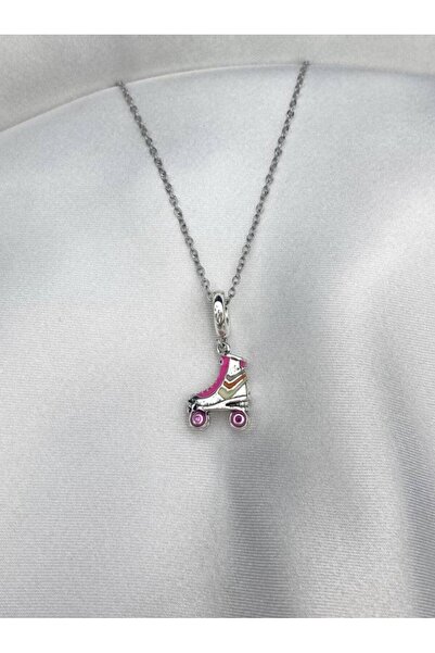 Herşey Nota قلادة سحرية من الفضة الوردية مصنوعة من الفولاذ المقاوم للصدأ