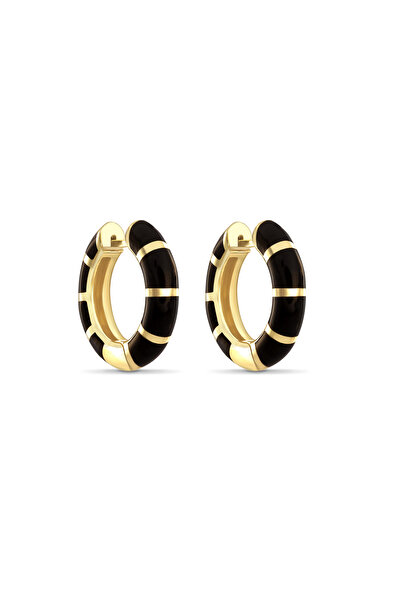 Joy of Jade Natalia Küpe 1 Mikron 18 Ayar Altın Kaplama (925 Ayar Gümüş Üzeri...