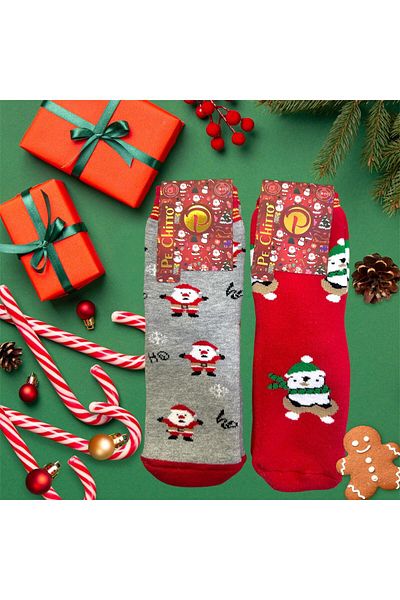idsshop Новогодишен комплект зимни детски хавлии и чорапи - 2 части Нов сезон 2025 г.