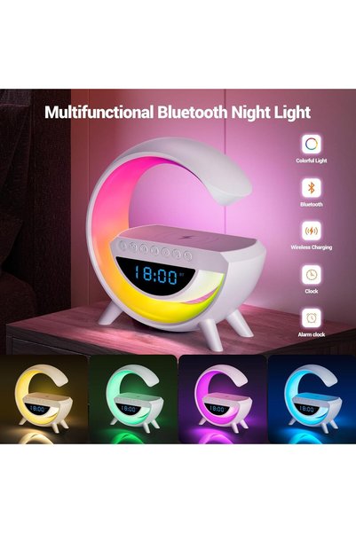 Tastech Bluetooth G Hoparlör Rgb Led Işıklı Speaker Alarm Saat Aux Usb Sd Kart Wireless Şarj