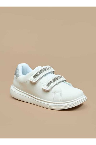 Celeste Girls' Embellished Sneakers with Hook and Loop Closure