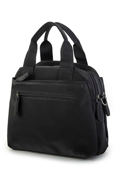 Nas Bag حقيبة يد نسائية متعددة الأقسام خفيفة الوزن طاردة للماء - أسود