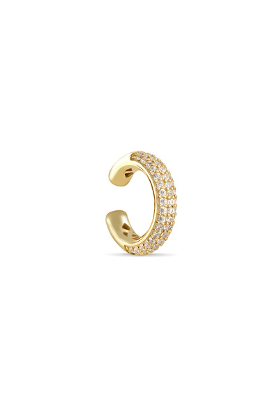 Joy of Jade Gemmariah Ear Cuff 1 Mikron 18 Ayar Altın Kaplama (925 Ayar Gümüş...