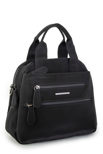 Nas Bag حقيبة يد نسائية متعددة الأقسام خفيفة الوزن طاردة للماء - أسود