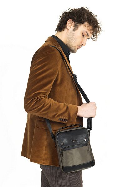 Necati Çanta Small Size Coffee Color Covered Multi-Compartment Shoulder and Hand Bag