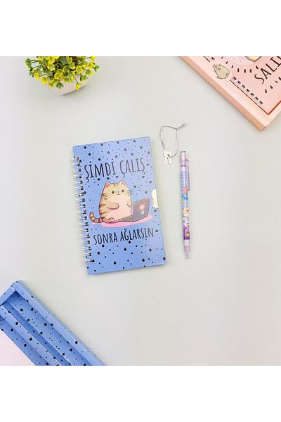 Gift Moda Set de caiet și pix cu blocare cu model drăguț