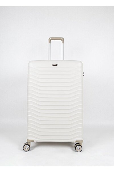 Necati Çanta Ultra Dayanıklı 3'lü Set Valiz & Bavul Krem