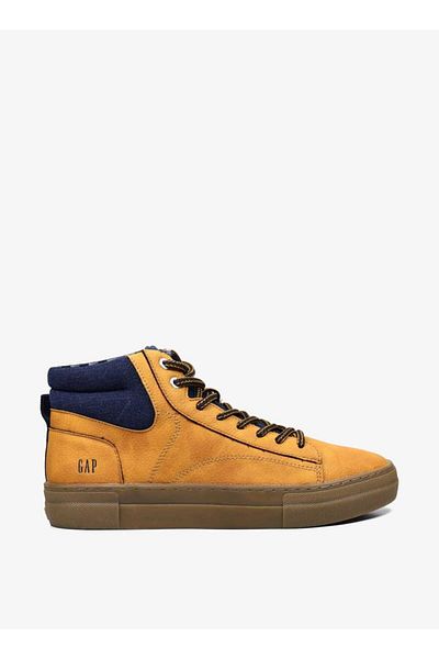 GAP Men's Colourblock High Cut Sneakers with Lace-Up Closure - Portland Cup Mid M