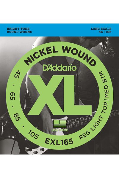 Daddario Exl165 Long Scale Nickel Bass Guitar String Set - 45-105