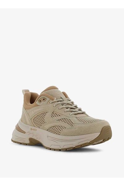 SJ Women's Panelled Lace-Up Low Ankle Sneakers