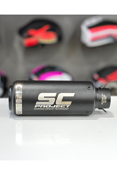 ATK SC Project Egzoz Universal Motosiklet Egzozu Tüp Egzoz Siyah