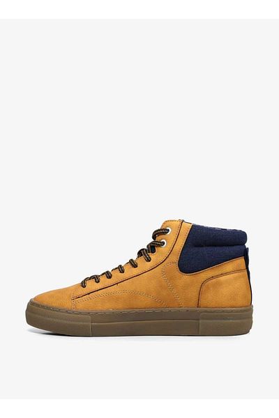 GAP Men's Colourblock High Cut Sneakers with Lace-Up Closure - Portland Cup Mid M