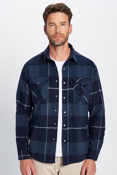 Tudors Мъжка карирана зимна риза с два джоба и релаксираща кройка Lumberjack
