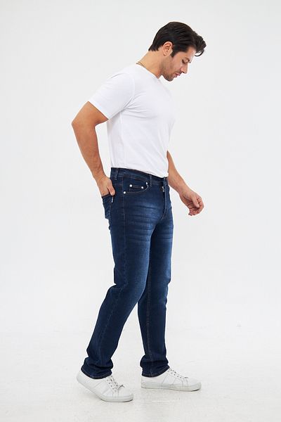 Polviton Men's Regular Fit Denim Lycra Jeans - Dark 103