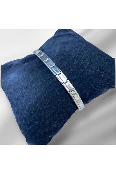 stainles steel Italian Charm - Real Steel Nomi Bracelet Fine