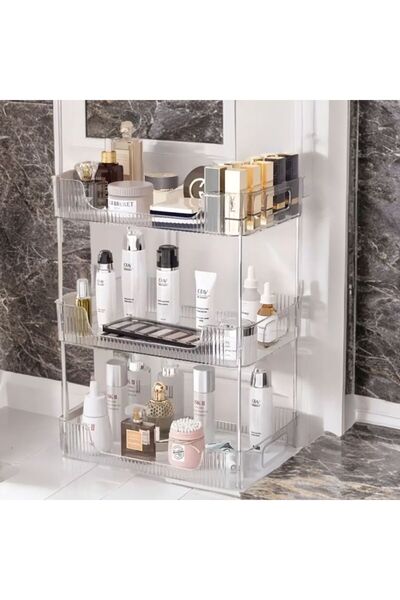 Bambus Home 3 Layers Makeup Organizer Makeup/Cosmetic/Kitchen/Bathroom/Jewelry Organizer Multipurpose