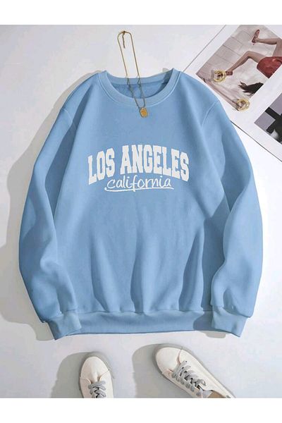 FAVORİST LOS ANGELES CALIFORNIA NOU Hanorac oversize cu decolteu