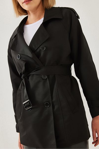 Bianco Lucci Damen-Trenchcoat mit Epaulette-Detail, 2489 60351163