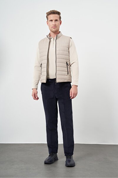 İmza Камінь Колір Капітоне Прямий Комір Прямий Гарнітура-Без Бій Слім Фіт Жилет 1009245151