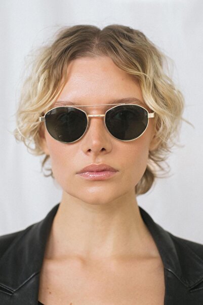Bilge Karga Maija Gold Green Sunglasses