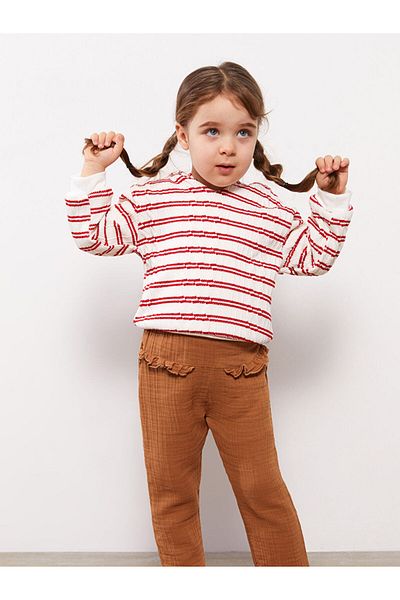 LC Waikiki Lcw Long Sleeve Striped Baby Girl Hoodie Fast Fashion