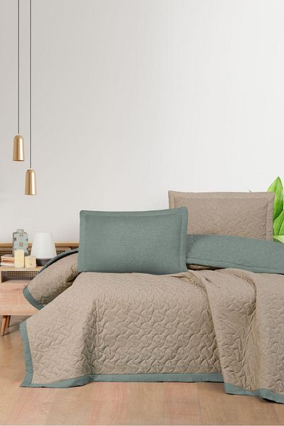 Arel Home Double Bedspread Set 5 Pieces (Bedspread - 2 Pillowcases - 2 Pillows Filled)