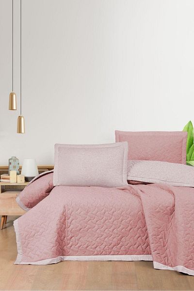 Arel Home Double Bedspread Set 5 Pieces (Bedspread - 2 Pillowcases - 2 Pillows Filled)