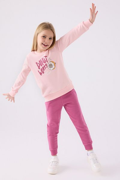 Rolypoly Girl's Tracksuit Set - Three Thread Woven